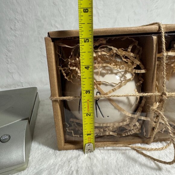 Rae Dunn MR. & MRS. 4" Christmas Ornaments Set of 2 Large Black Letters NEW NIB - Picture 4 of 5